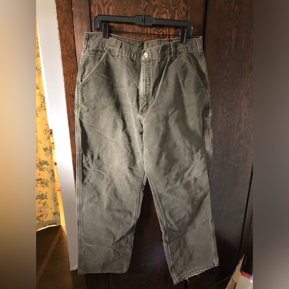 Carhartt Straight Leg Flannel Lined Work Pants